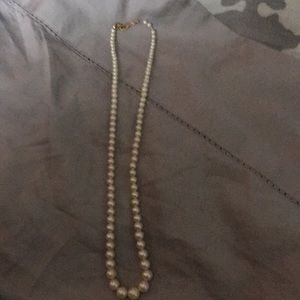 SOLD- Vintage Genuine Pearl necklace in 14k gold